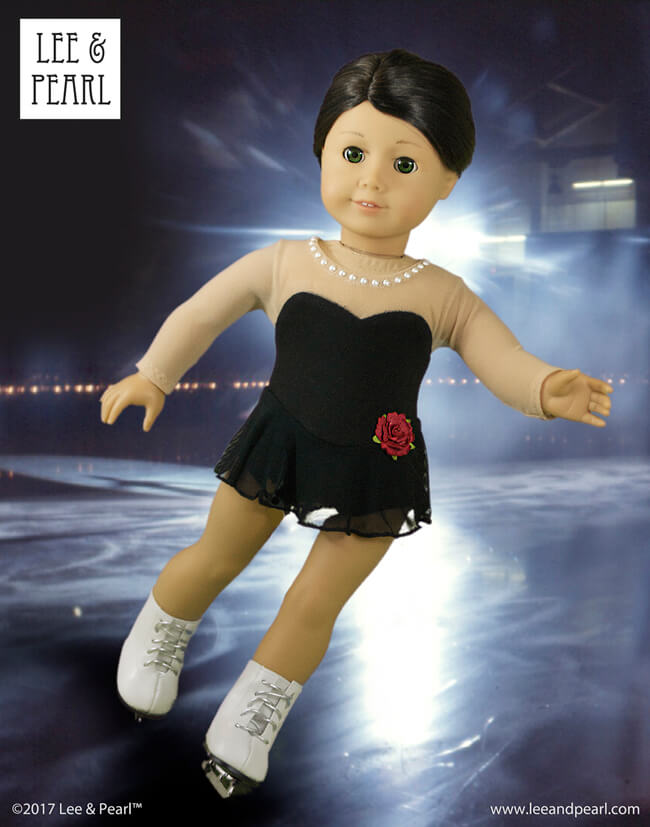 Lee & Pearl LOVE figure skating at the Winter Olympics. Our Pattern 1055: Skating Dresses for 18 Inch Dolls, like our American Girl doll, includes two styles — the elegant Long Program and the fun, athletic Short Program. Find this pattern in the Lee & Pearl Etsy store.