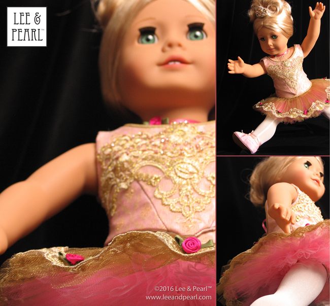 We are proud to announce the release of Lee & Pearl Ballet Performance patterns — newly redesigned for 16 inch A Girl for All Time® dolls and 14 1/2 inch WellieWishers® and similar dolls, as well as 18 inch American Girl® dolls. Buy both patterns, or get the discounted bundle for ultimate mix-and-match flexibility to make just-like-the-real-thing dance and recital tutus and costumes for all your favorite dolls.