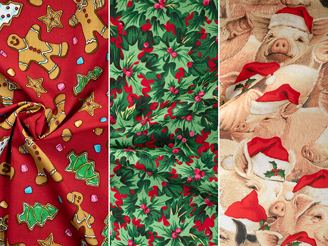 What’s new in the Lee & Pearl Etsy shop? It’s beginning to look a lot like CHRISTMAS with yards and yards of beautiful, holiday-themed cotton prints and a whole new section of easy-to-make, awesome-to-gift apron patterns from Pearl’s extraordinary collection.