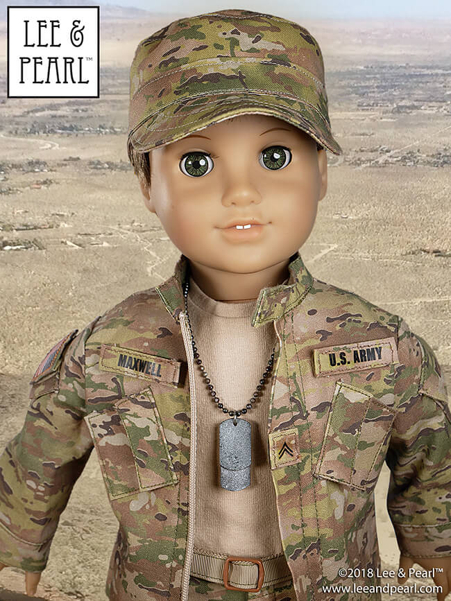 Introducing the Lee & Pearl Military Uniform Separates, Caps and Hats Pattern BUNDLE for 18 Inch American Girl Dolls. We are thrilled to present this collection of our favorite doll uniform separates and hat patterns, giving you ultimate mix-and-match flexibility for all your active, adventuresome 18 inch boy or girl dolls — at a significant discount from the separately purchased pattern prices.