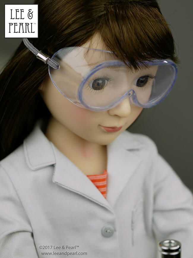 Got dolls who love STEM? We got ahead of the science-loving curve last year with our Pattern 1025: She Blinded Me with Science Unisex Lab Coat (or Unlined Coat) and Safety Goggles for Dolls — including 16 inch A Girl for All Time dolls — but this pattern will be our FREE GIFT to mailing list subscribers for only a little while longer. Don't miss out. Sign up for our mailing list soon at http://leeandpearl.com/index.html#freepattern!