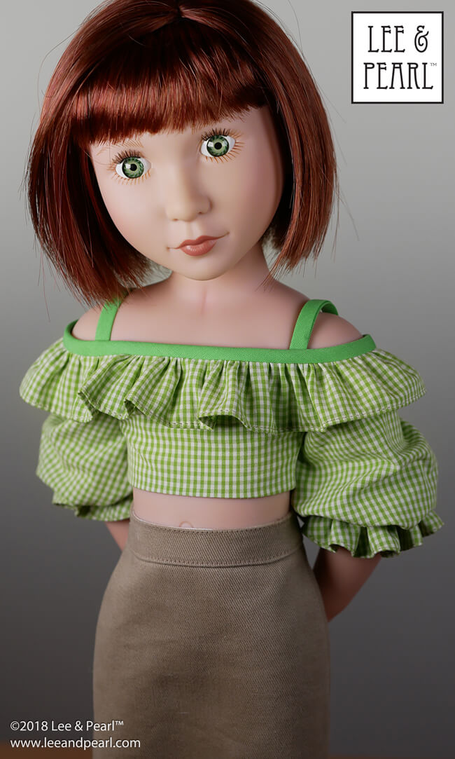 COMING SOON from Lee & Pearl! We are hard at work re-designing our popular Pattern 1035: Olá Brasil! Off-the-Shoulder Samba Top, Bahia Dress and Baiana Headwrap for 16 Inch A Girl for All Time Dolls and 14 1/2 Inch Wellie Wisher and similar dolls.