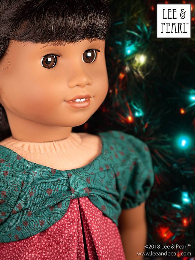 Trendy, feminine and flat-out pretty, we're already completely in love with our COMING SOON Pattern 1038: The Gift Bow Front Dress for 18 Inch, 16 Inch and 14 1/2 Inch Dolls. This lovely pattern for American Girl dolls, A Girl for All Time Dolls and Wellie Wisher and similar dolls is going to be our brand new FREE pattern for Lee & Pearl mailing list subscribers. Don’t miss out. Join the mailing list today and we’ll send you this pattern as soon as it’s released!