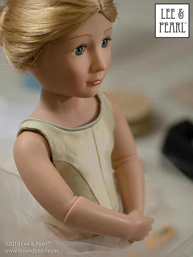 COMING SOON — our pattern maker Pearl has been hard at work re-designing our iconic 18 inch doll Ballet Performance Bundle patterns for 16 inch A Girl for All Time and 14 1/2 inch Wellie Wisher dolls as well. Stay tuned!