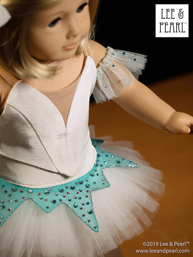 We are thrilled to announce the release of Lee & Pearl Pattern 1074: Mix-and-Match Ballet Costume Accessories — Tutu Plates, Sleeve Ruffles and Sleeve Puffs for 18 Inch American Girl dolls. This versatile pattern is the perfect complement to our popular Ballet Performance patterns, and the perfect way to accessorize your doll’s dance costumes — even purchased tutus!