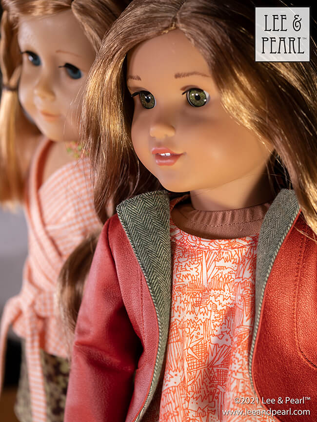 COMING SOON from Lee & Pearl: the autumnal COLLEGIATE fabric collection for dolls.
