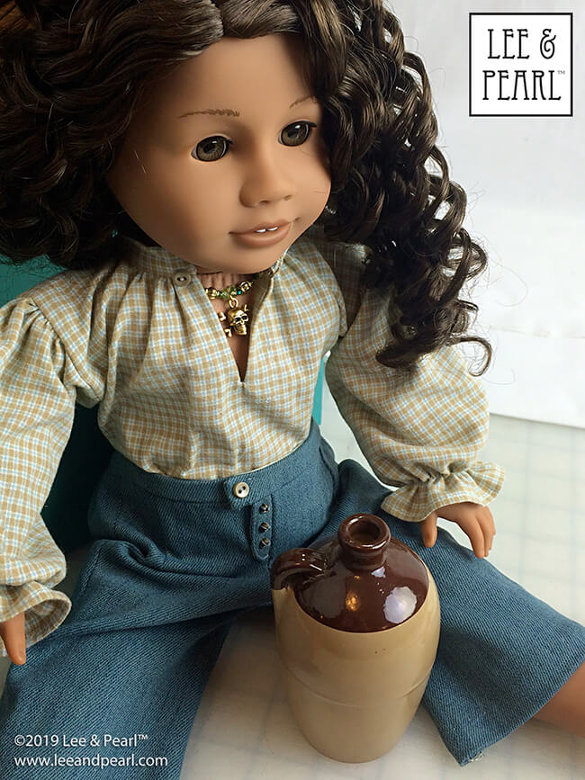 Ahoy, mateys — thar' be trouble ahead! We turned our 18 inch American Girl dolls into rollicking pirates using Lee & Pearl's historically accurate Pattern 3052: Pirates, Patriots and Princes 18th Century Men's Basics for 18 Inch Dolls