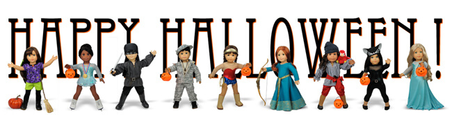 Happy Halloween from Lee & Pearl! Over the years, we've put together some marvelous 18 inch / American Girl doll costume, cosplay and craft tutorials to get your dolls in the spooky spirit of the season. Check out the Newsletter Archive for a look back at our greatest Halloween holiday hits! 