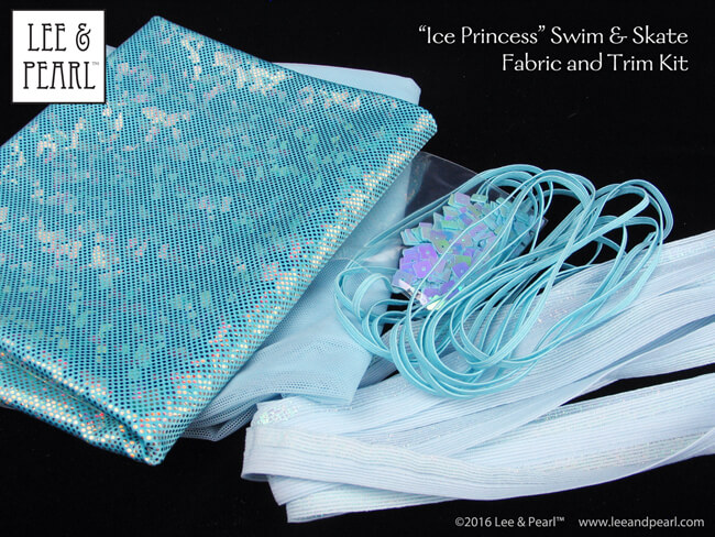Make stunning swimsuits, dance and skating dresses for American Girl and 18 Inch Dolls using the LIMITED EDITION Ice Princess Skate & Swim Stretch Fabric and Sparkling Trim Kit. Lee & Pearl patterns and fabric and trim kits are available in our Etsy store at https://www.etsy.com/shop/leeandpearl