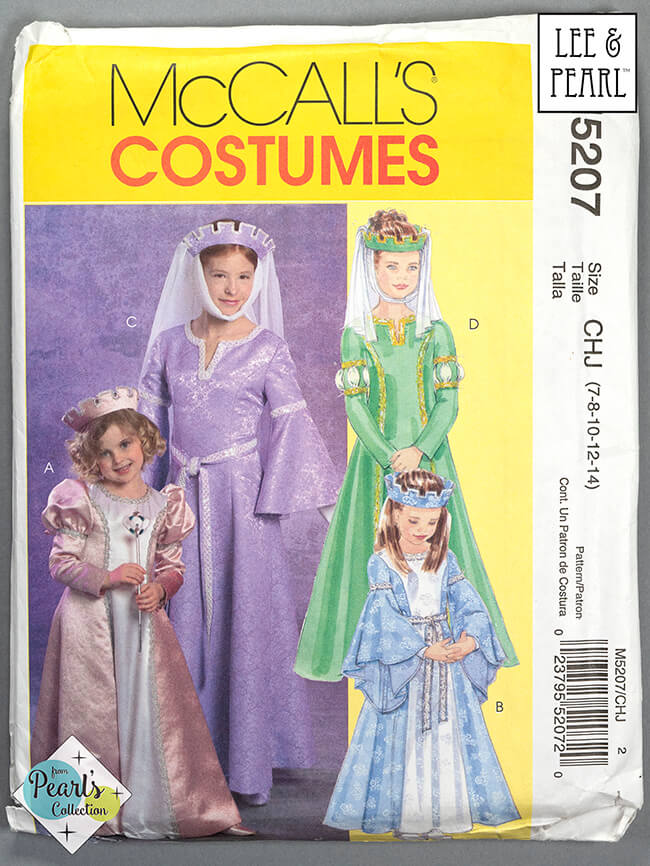 Happy Halloween! McCall's Pattern 5207: Medieval Fantasy Princess Costumes for Girls Children is now available in the Lee & Pearl Etsy shop!