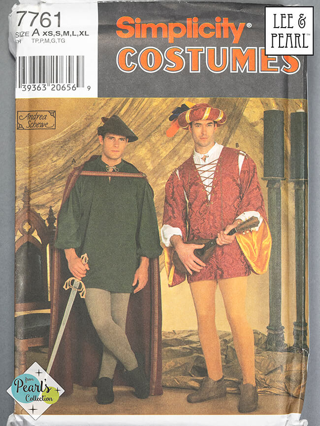 Happy Halloween! Simplicity Pattern 7761: Medieval Costumes for Men is now available in the Lee & Pearl Etsy shop!