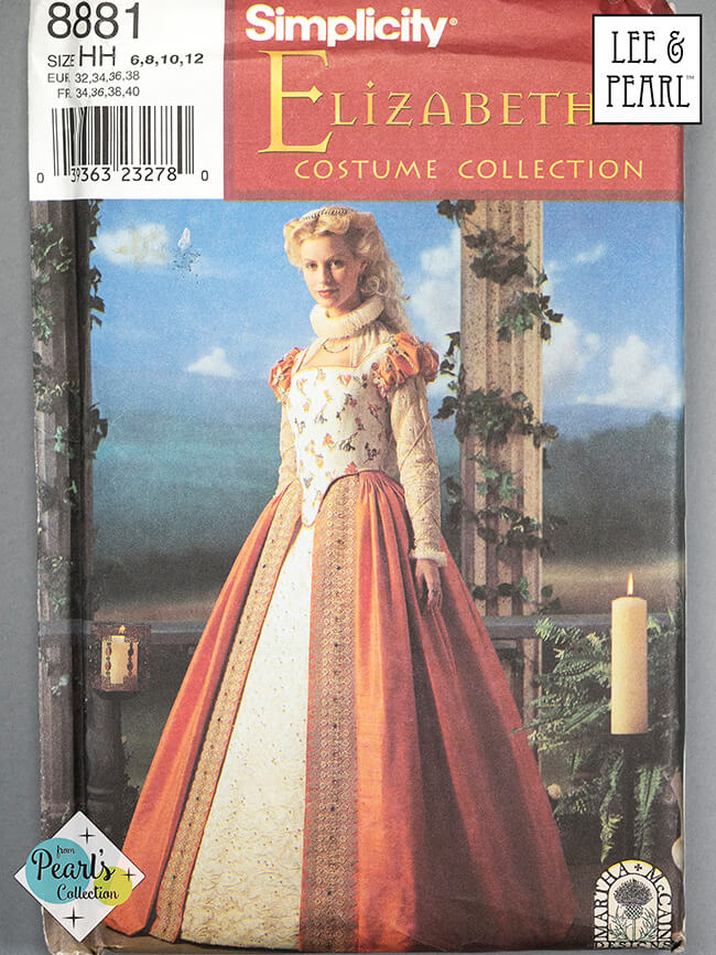 Happy Halloween! Simplicity Pattern 8881: Elizabethan Tudor Shakespeare In Love Costume for Women is now available in the Lee & Pearl Etsy shop!