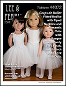 Lee & Pearl PDF patterns for dolls — Pattern 1072: Corps de Ballet Tutu and Bodice Pattern for Dolls